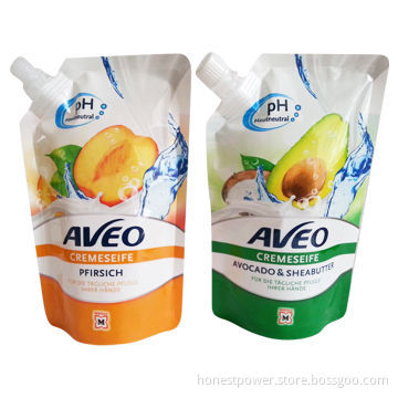 Liquid Stand Up Nozzle Bag, Customized Gravure Printings, Designs and Sizes are Accepted